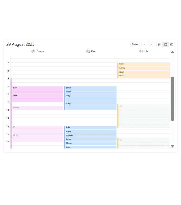 Noqclinic – Doctor Scheduling Calendar Component